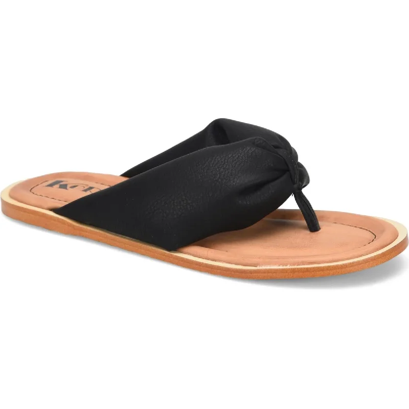 Fashionable sandals for men with flip-flop design and cushioned footbed-Sandals with elegant style-KORKS Womens Poppy Faux Leather Slip On Slide Sandals