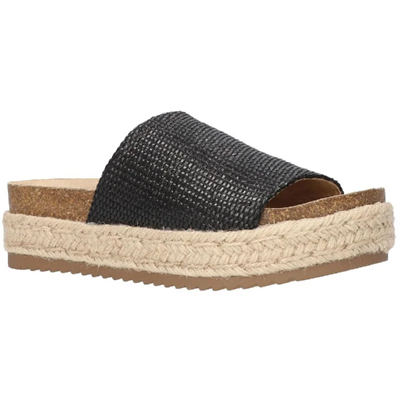 Casual sandals for women with arch support and lightweight construction-Sandals for yoga-Bella Vita Womens Satara Woven Slip On Slide Sandals