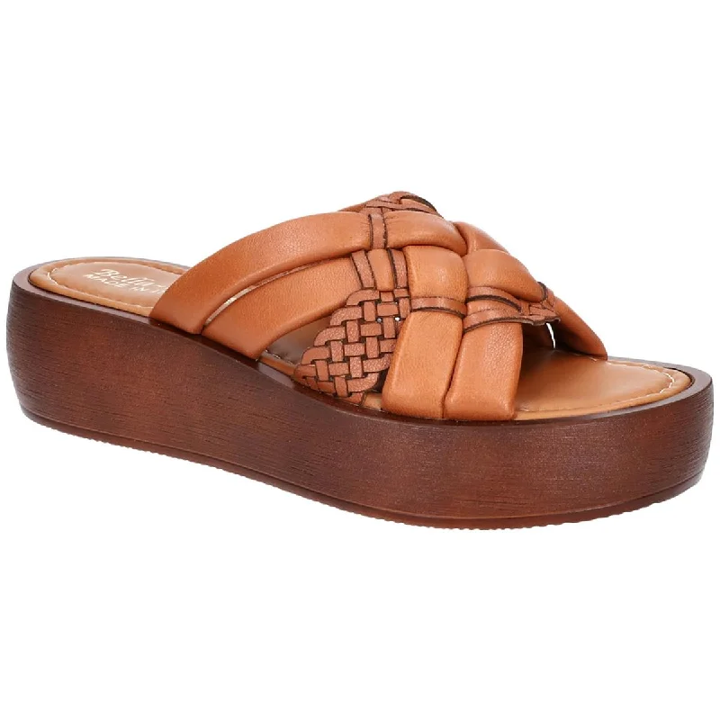 Stylish sandals for men with sporty design and cushioned footbed for maximum comfort-Sandals with cushioned insoles-Bella Vita Womens Ned Italy Leather Woven Flatform Sandals