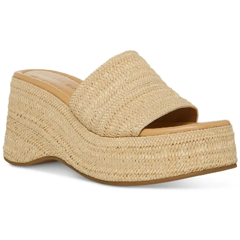 Comfortable sandals for women with adjustable Velcro straps for a perfect fit-Sandals for wide feet-Madden Girl Womens Zahara Peep-Toe Espadrille Slide Sandals