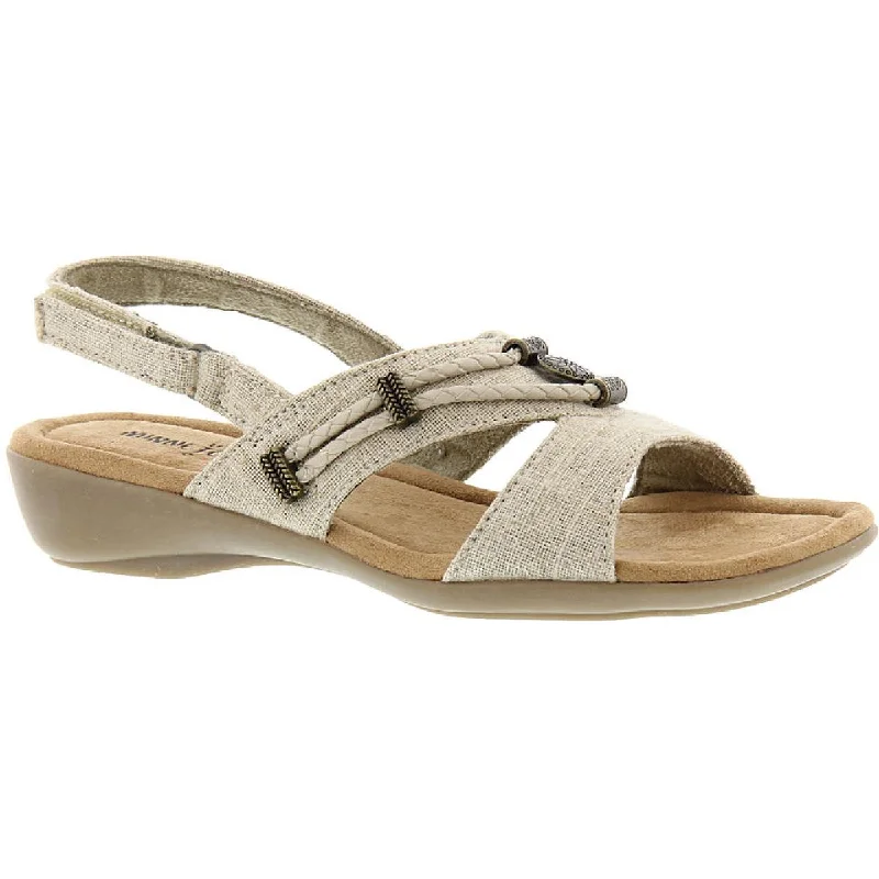 Casual sandals for women with buckle details and comfortable footbed for support-Sandals with sporty look-Minnetonka Womens Silvie Leather Cushioned Slingback Sandals