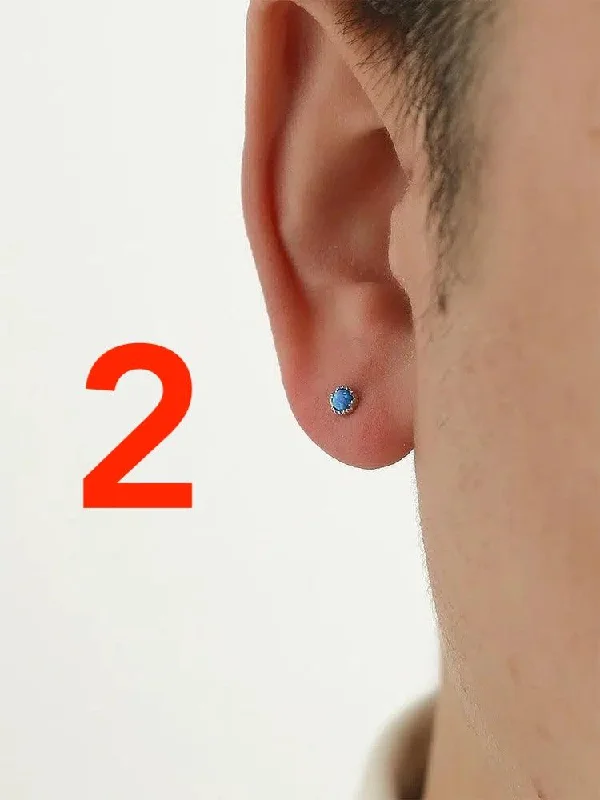 A pair of blue earrings