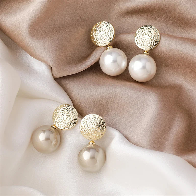 Best hoop earrings with detachable studs for a versatile and adjustable accessory-Medium hoop earrings-New Korean Luxury Elegant Imitation Pearl Dangle Fashion Sweet Water Drop Gifts Wholesale 2024 Earring