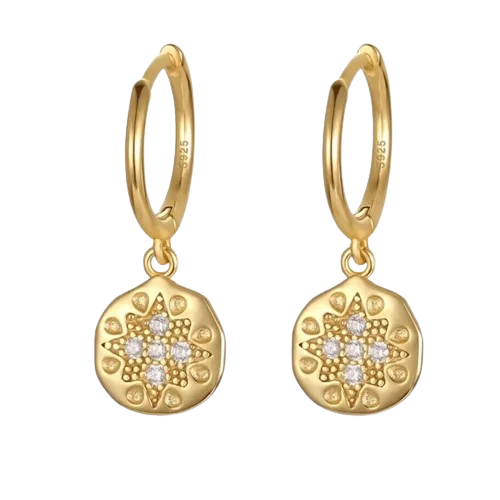 Best hoop earrings with marbled designs for a trendy and artistic effect-Extra large hoop earrings-Sterling Silver Baroque Drop Luxury Gold Plated Hoop Earrings