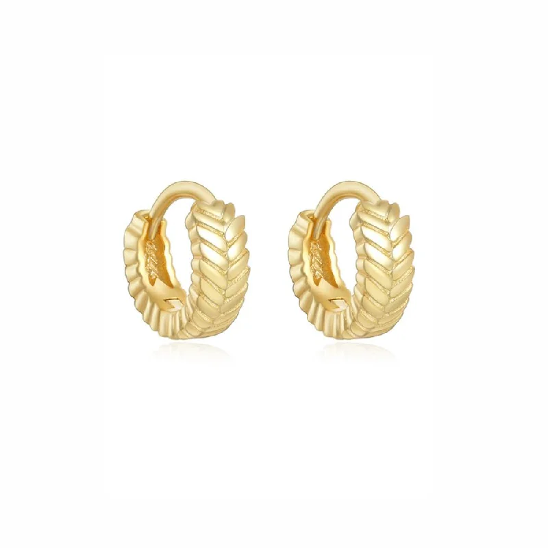 Best hoop earrings with rose gold for a romantic and warm aesthetic-Hoop earrings for special occasions-Golden Gleam: 925 Sterling Silver Small Hoop Earrings, 18K Gold-Plated for Everyday Radiance (1pair silver)