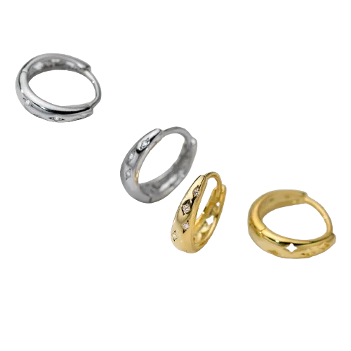 Best hoop earrings with matching bracelets for a coordinated jewelry set-Hoop earrings in resin-Sterling Silver Star Earrings Geometric Luxury Zircon Gold Plated Hoop Earrings