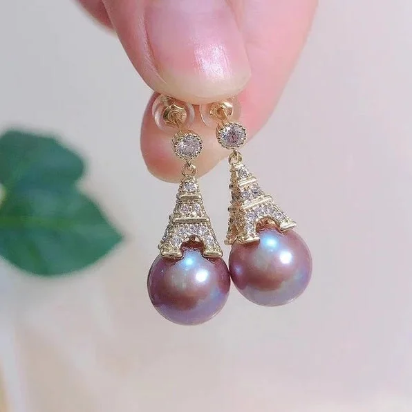 Hoop earrings with oversized pearl accents for a statement-making look-Snap closure hoop earrings-Wholesale French Vintage Style Alloy Earrings